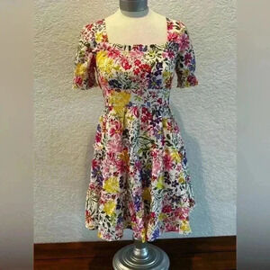 Floral dress ruffles size medium